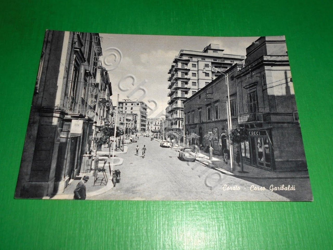 Cartolina Corato - Corso Garibaldi 1960 ca.