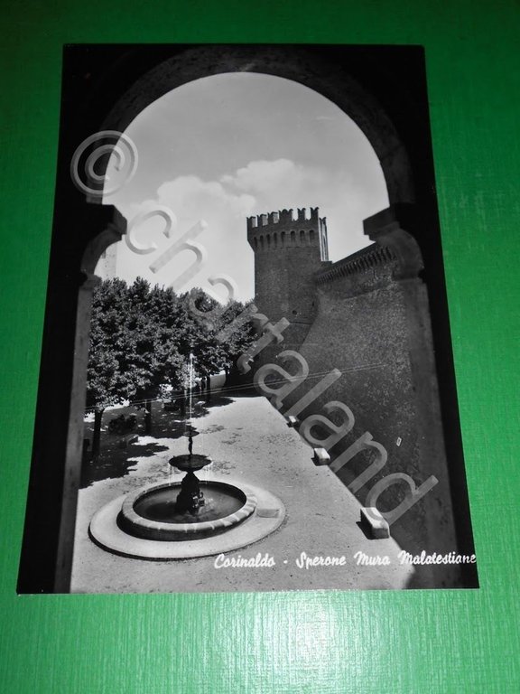 Cartolina Corinaldo - Sperone Mura Malatestiane 1955 ca