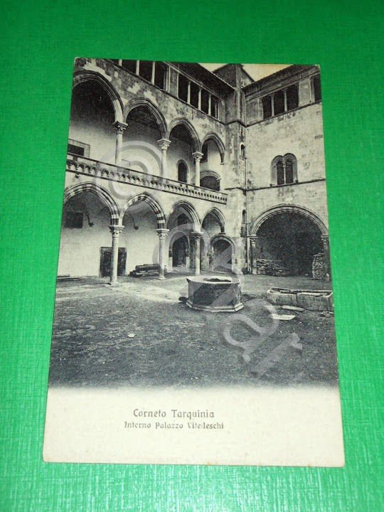 Cartolina Corneto Tarquinia - Interno Palazzo Vitelleschi 1910 ca..