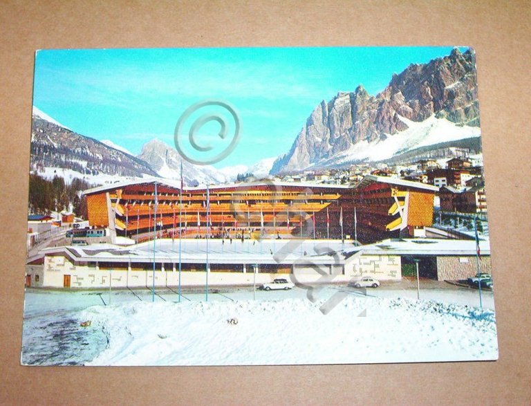 Cartolina Cortina - Stadio Olimpico del Ghiaccio 1972