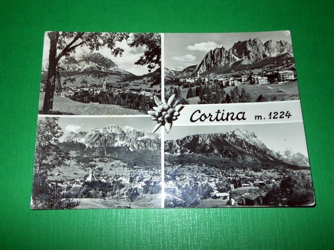 Cartolina Cortina - Vedute diverse 1957.