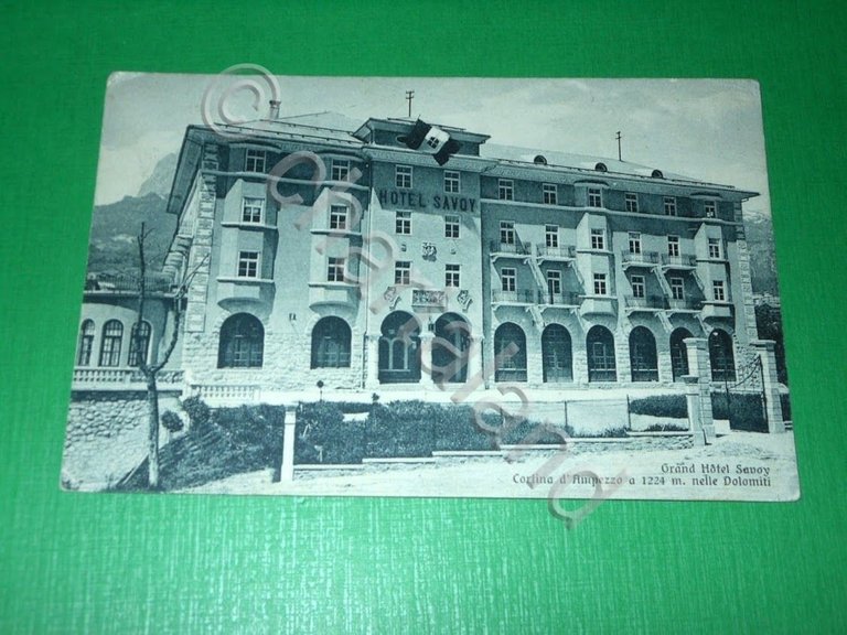 Cartolina Cortina d'Ampezzo - Grand Hotel Savoy 1924