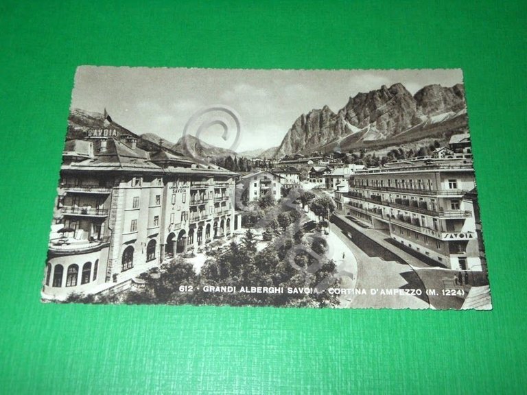 Cartolina Cortina d' Ampezzo - Grandi Alberghi 1952