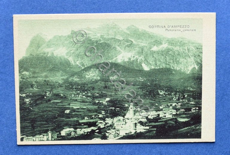 Cartolina Cortina d'Ampezzo - Panorama generale - 1920 ca..