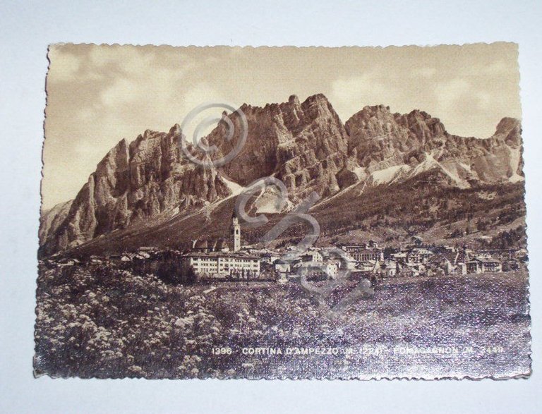 Cartolina Cortina d'Ampezzo - Pomagnon - panorama 1950