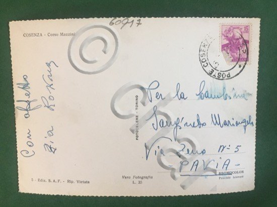 Cartolina Cosenza - Corso Mazzini - 1964 | Immagine Gallery 4