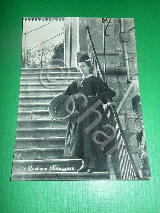 Cartolina Costume Abruzzese - Scanno ( L'Aquila ) 1959.