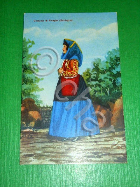 Cartolina Costume di Ploaghe ( Sassari ) 1920 ca #.