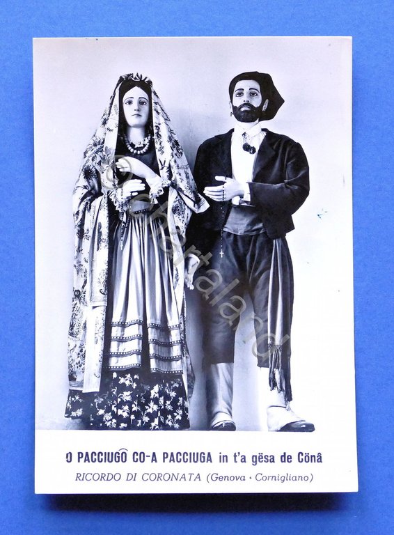 Cartolina Costumi - Genova- Cornigliano - Pacciugo e Pacciuga - …