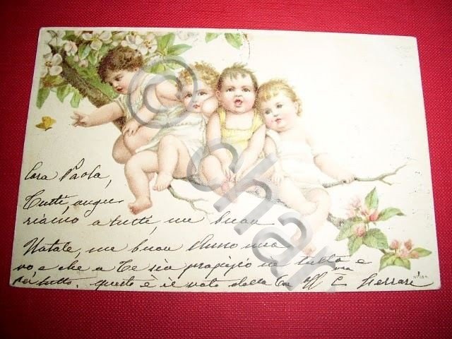Cartolina costumi d' epoca - Bambini 1905 ca