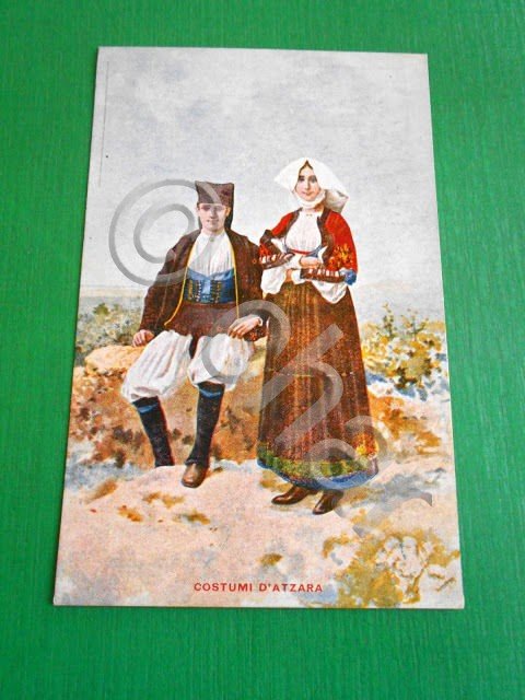 Cartolina Costumi di Atzara ( Nuoro ) 1910 ca