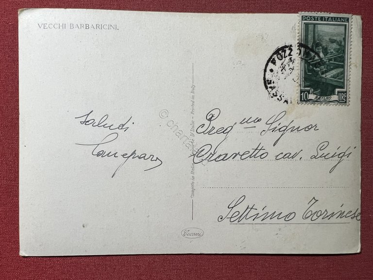 Cartolina Costumi di Sardegna - Vecchi Barbacini - 1950 ca. | Immagine Gallery 2