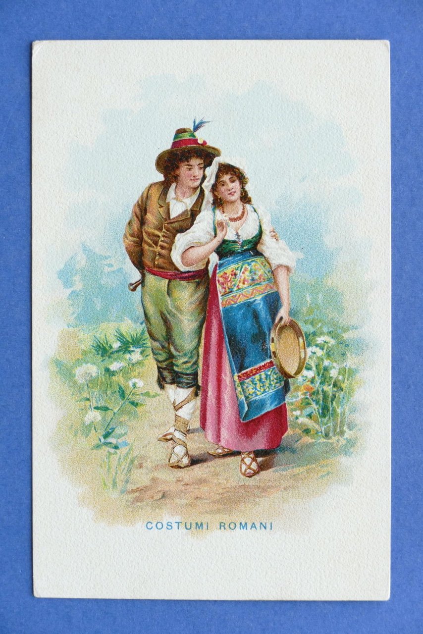 Cartolina Costumi Lazio - Costumi Romani - 1900 ca..