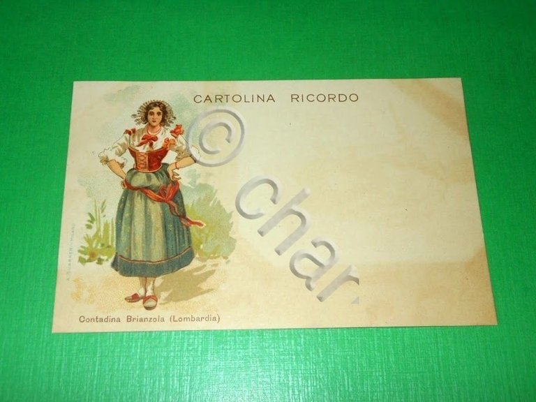 Cartolina Costumi Lombardia - Contadina Brianzola 1900 ca.