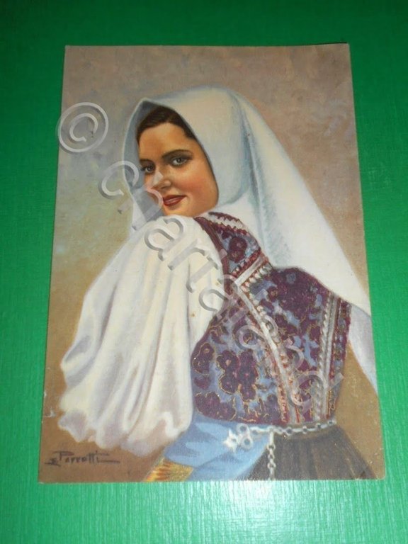 Cartolina Costumi Sardi - Busachi ( Oristano ) 1955.