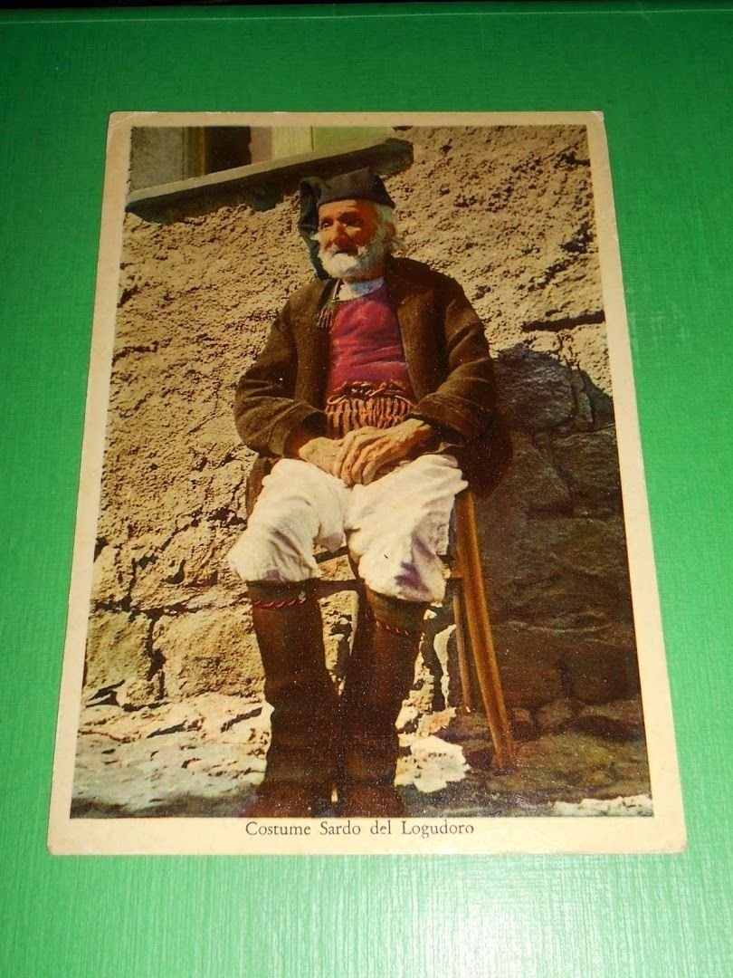 Cartolina Costumi Sardi - Costume del Logudoro 1957.