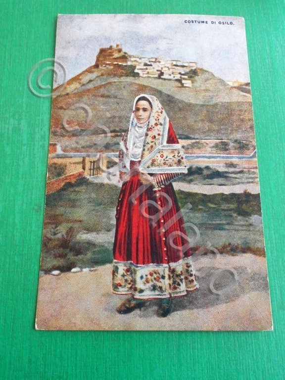 Cartolina Costumi Sardi - Costume di Osilo 1930 ca.