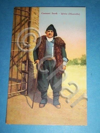 Cartolina Costumi Sardi - Iglesias ( Maureddu ) 1920 ca.