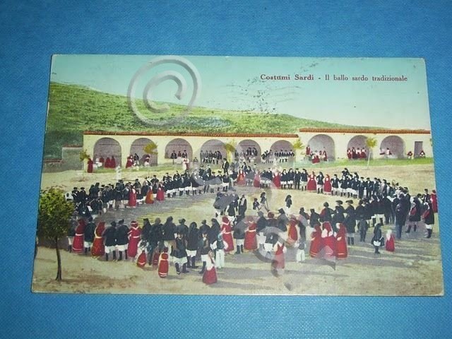 Cartolina Costumi Sardi - Il ballo tradizionale 1930.