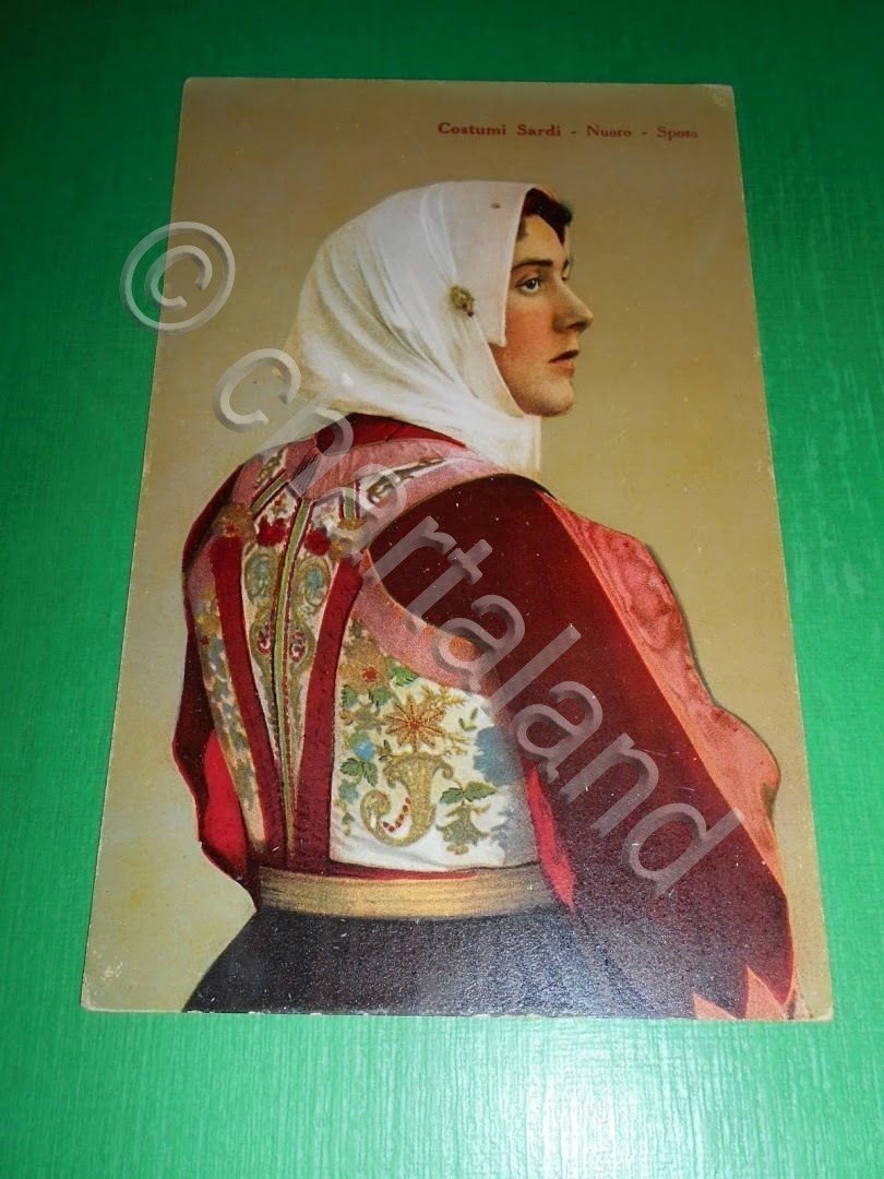 Cartolina Costumi Sardi - Nuoro - Sposa 1935 ca.