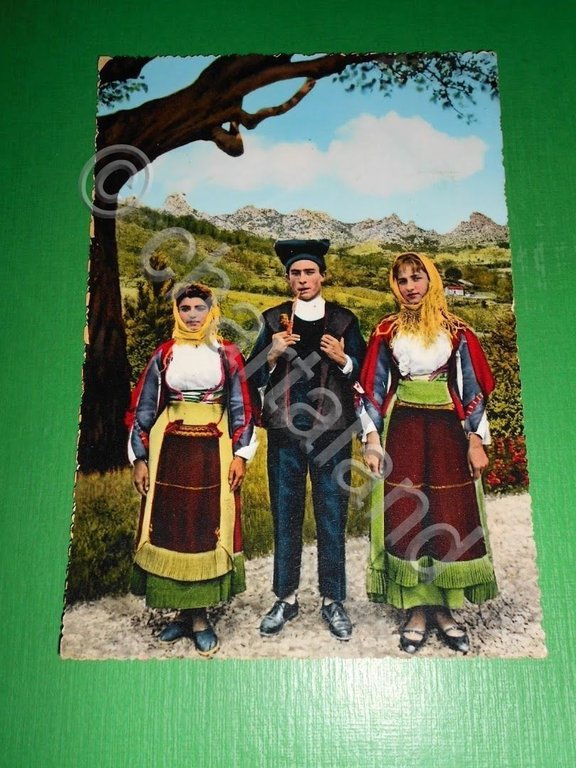Cartolina Costumi Sardi - Sorgono ( Nuoro ) 1960.