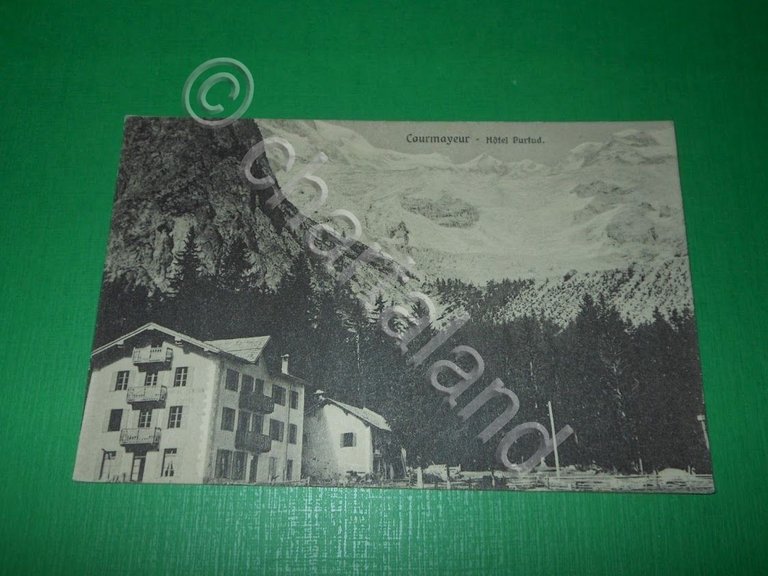 Cartolina Courmayeur - Hotel Purtud 1920 ca.