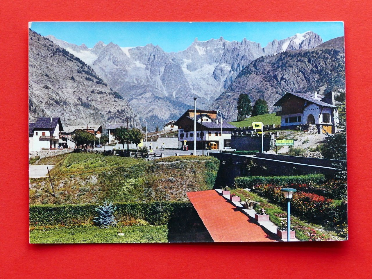 Cartolina Courmayeur - Panorama - Sfondo Dente del Gigante - …