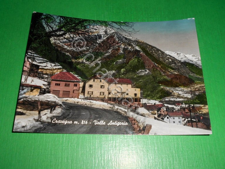 Cartolina Cravegna - Valle Antigorio - Scorcio panoramico 1965