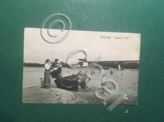 Cartolina Cremona - Bagni al Po - 1915 | Immagine Gallery 3