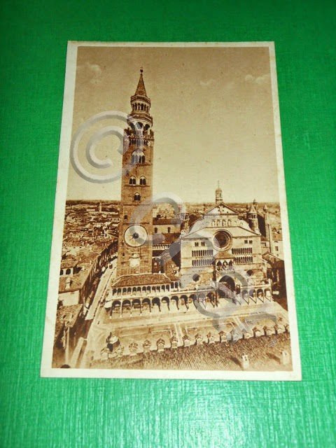 Cartolina Cremona - Torrazzo e Duomo 1925 ca