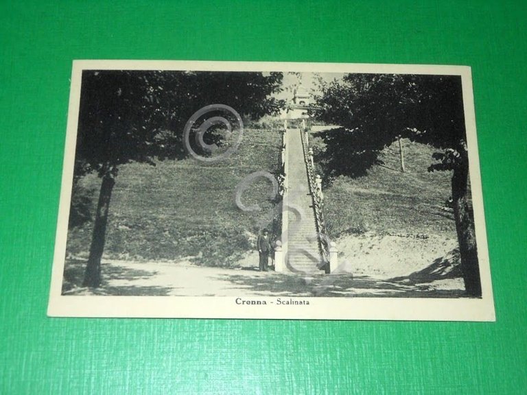 Cartolina Crenna - Scalinata 1940 ca.