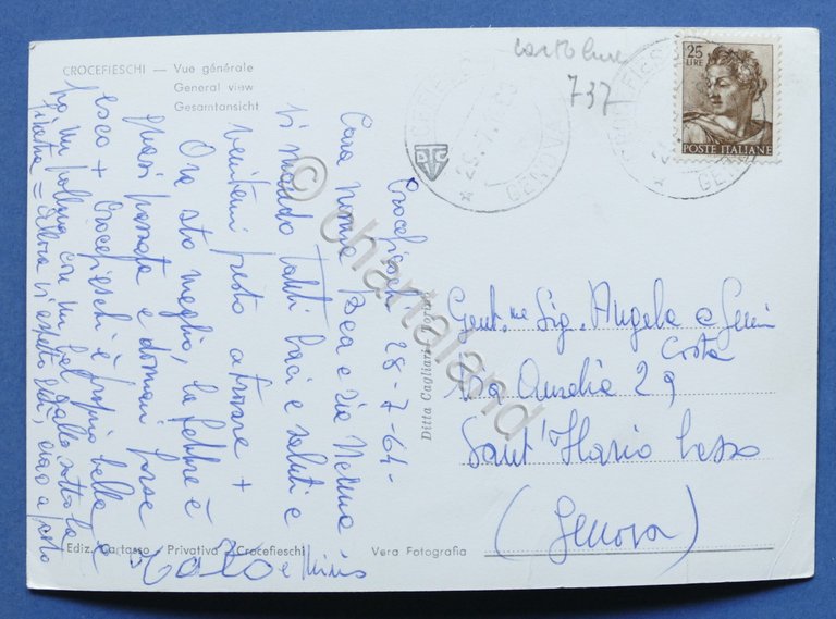 Cartolina Crocefieschi - Panorama - 1964