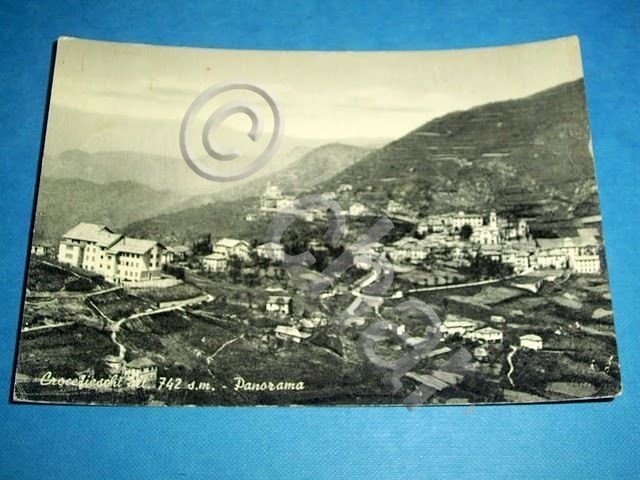 Cartolina Crocefieschi (Genova) - Panorama 1954.