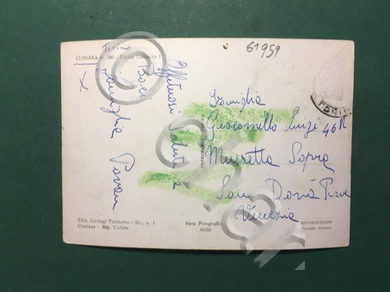 Cartolina Cumiana - Piazza Umberto I - 1965