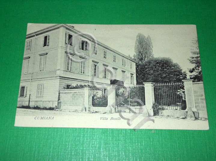 Cartolina Cumiana - Villa Boselli 1910 ca.