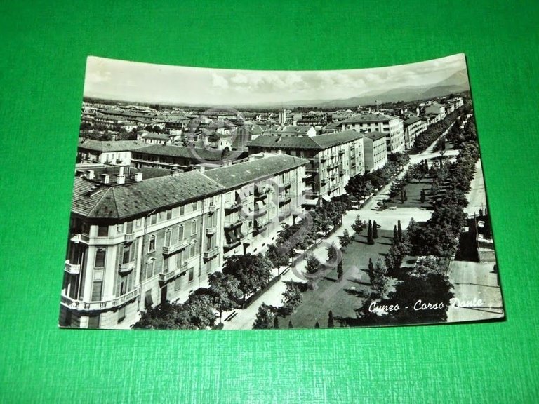 Cartolina Cuneo - Corso Dante 1955 ca.