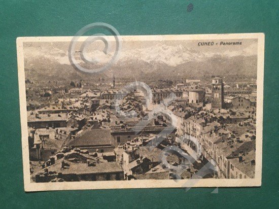 Cartolina Cuneo - Panorama - 1940