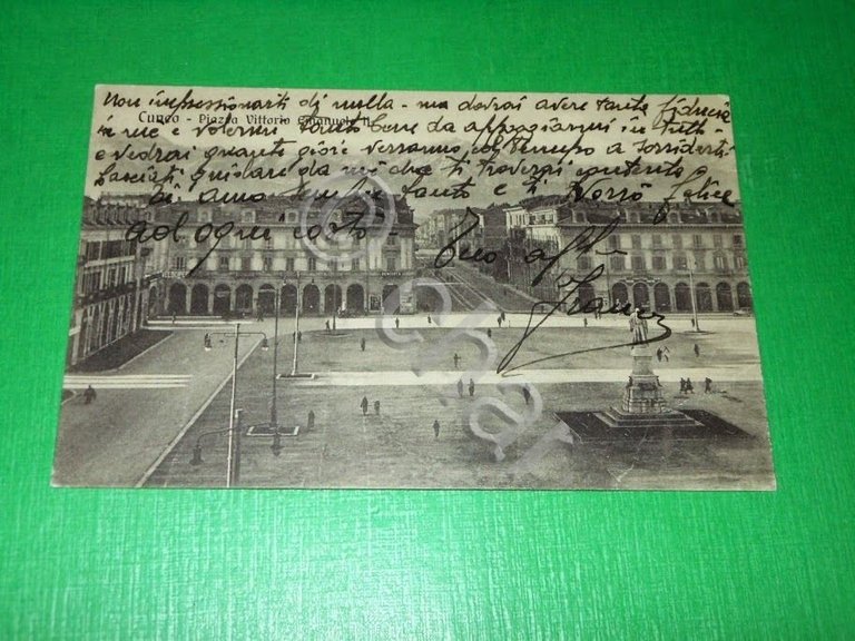 Cartolina Cuneo - Piazza Vittorio Emanuele II 1934