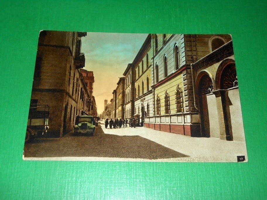 Cartolina Cuneo - Via Cesare Battisti 1955 ca.