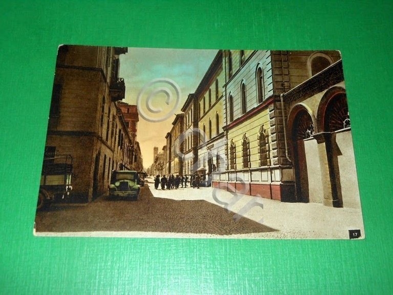 Cartolina Cuneo - Via Cesare Battisti 1955 ca.