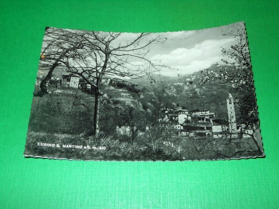 Cartolina Curino S. Martino ( Biella ) - Panorama 1957.