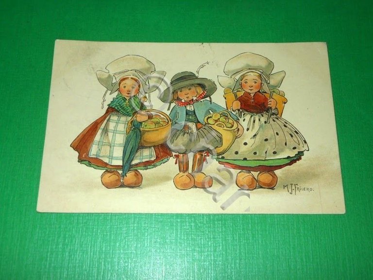 Cartolina d' epoca illustrata dall' Illustratore K. J. Friceko 1911.