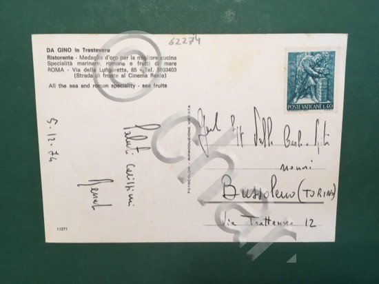 Cartolina da Gino - Ristorante In Trastevere - Roma - …