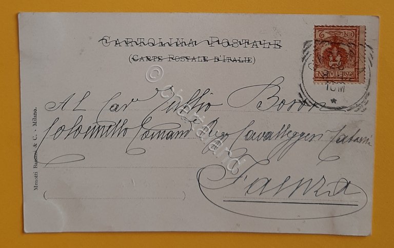 Cartolina Dai Cavalleggeri di Foggia - Cordiale Saluto - 1910