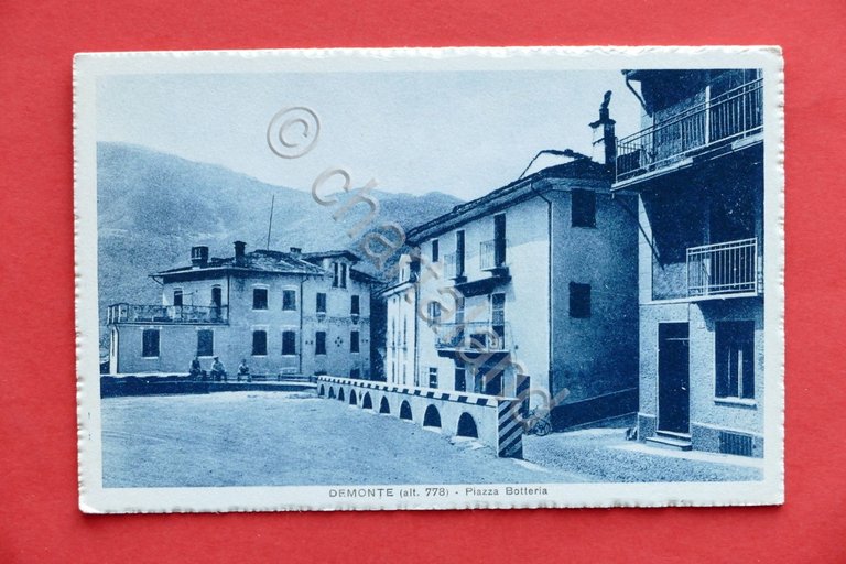 Cartolina Demonte - Piazza Botteria - 1930 ca.. | Immagine Gallery 2