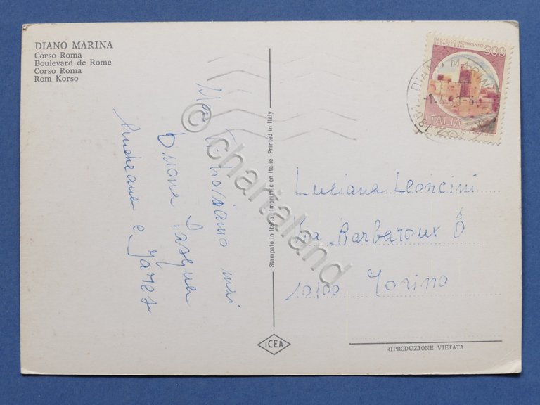 Cartolina Diano Marina - Corso Roma - 1983