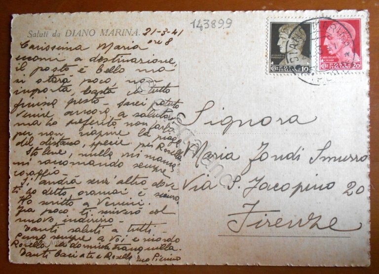 Cartolina Diano Marina - Panorama - 1941 | Immagine Gallery 2