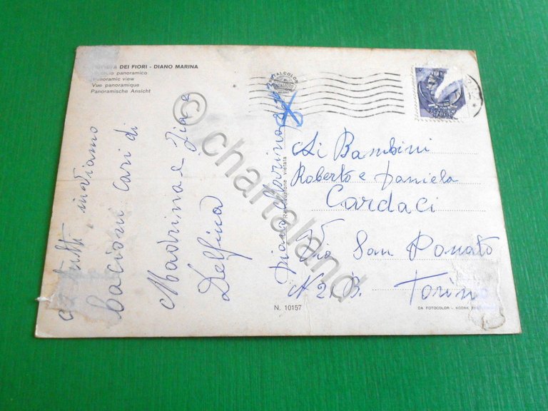 Cartolina Diano Marina - Scorcio panoramico 1963.