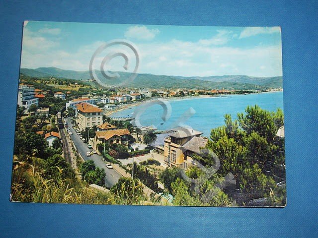 Cartolina Diano Marina - Via Torino e Panorama 1963