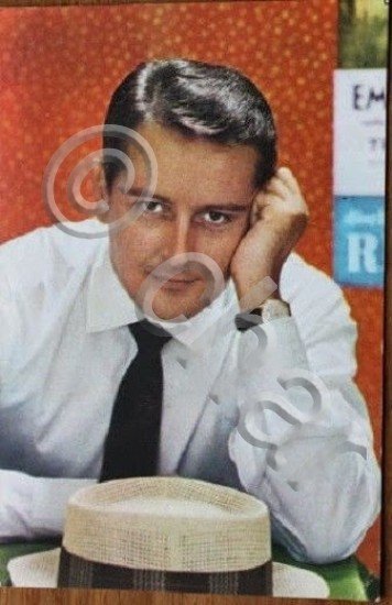 Cartolina discografica di Emilio Pericoli cantante italiano anni '50